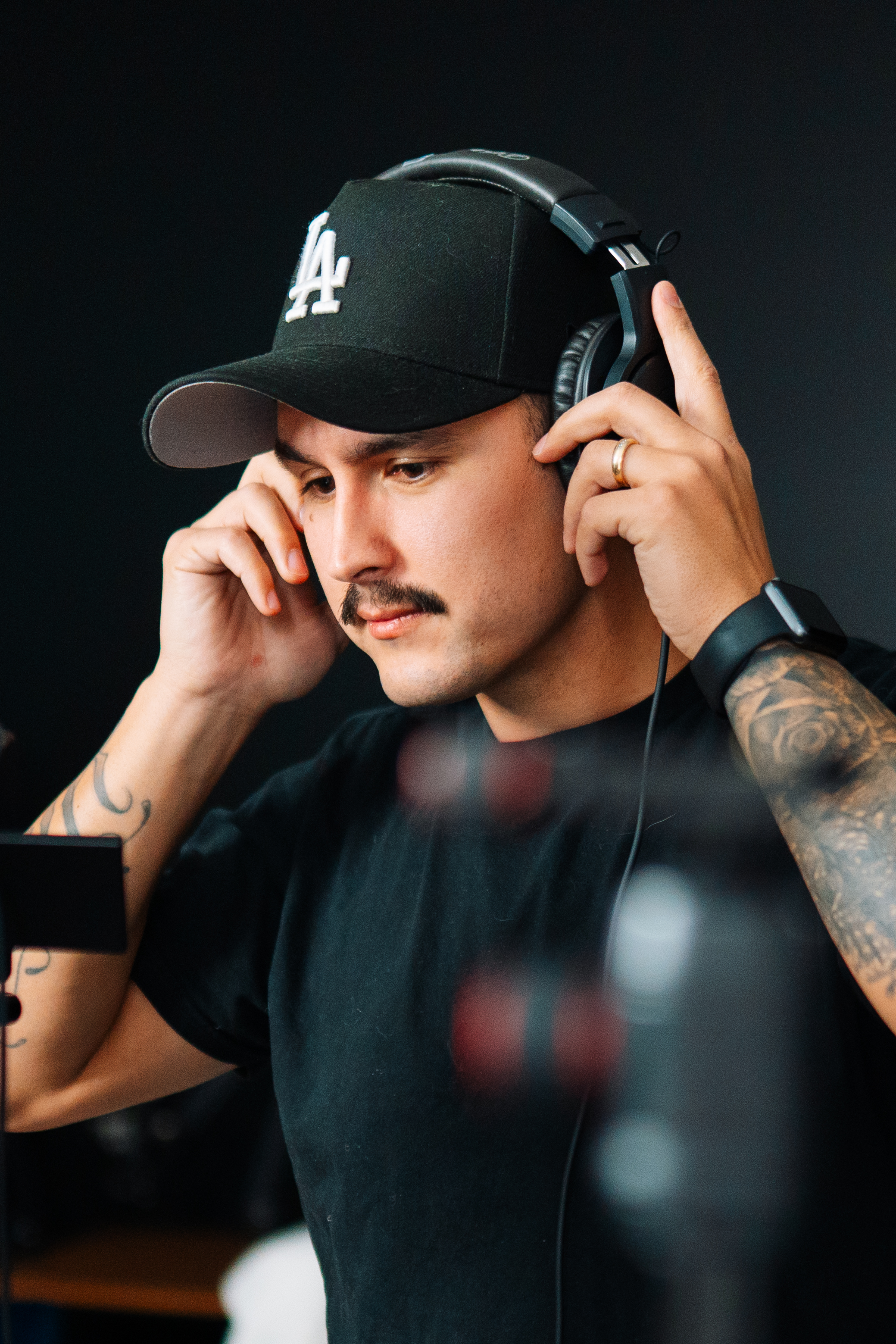 Zackary McGary on set